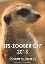 STS-Zoobericht 2013 - Schweizer Tierschutz STS