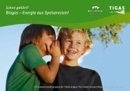 Biogas – Energie aus Speiseresten! - Tigas