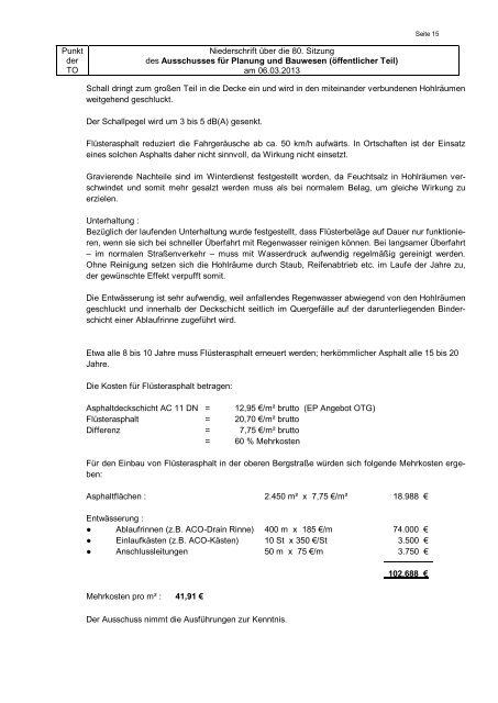 Protokoll - Gemeinde Timmendorfer Strand