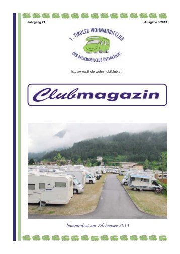 Clubmagazin 3.2013 - Tiroler Wohnmobilclub