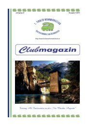 Clubmagazin 1.2013 - Tiroler Wohnmobilclub