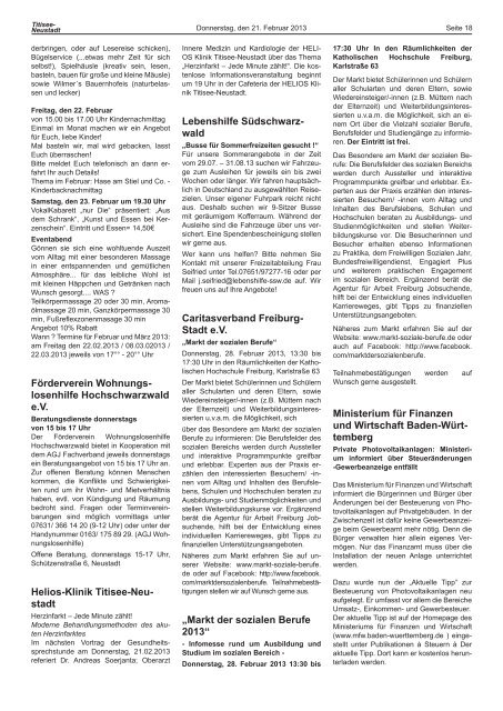 Amtsblatt Nr. 04 vom 21.02.2013 - Titisee-Neustadt