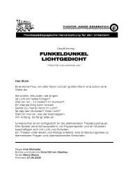 FUNKELDUNKEL LICHTGEDICHT - tjg. theater junge generation