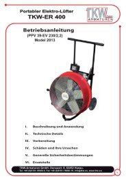 Portabler Elektro-Lüfter TKW-ER 400 Betriebsanleitung