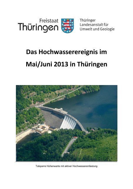 Bericht der TLUG - Thüringer Landesanstalt für Umwelt und Geologie