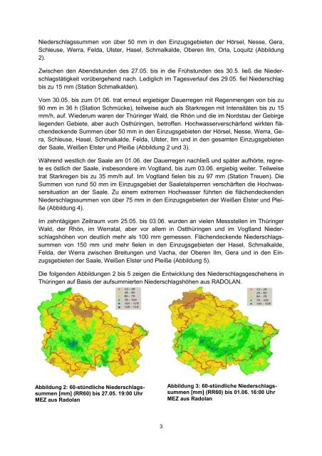 Bericht der TLUG - Thüringer Landesanstalt für Umwelt und Geologie