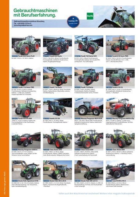 top aktuelle Gebrauchtmaschinen aus traktorpool ktorp G ... - Magazin