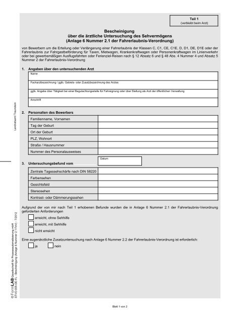 ärztliche Untersuchung Ausbildung über 18 Formular Bescheinigung über die ärztliche Untersuchung des - Fastforms.de