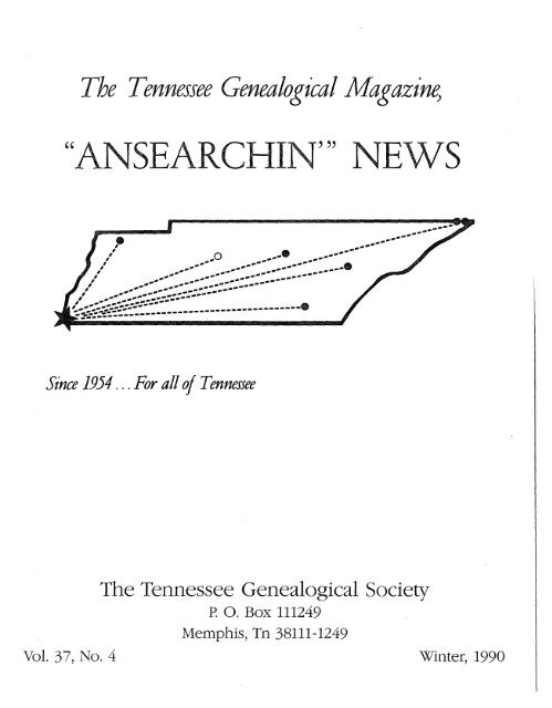 ANSEARCHIN NEWS Tennessee Genealogical Society