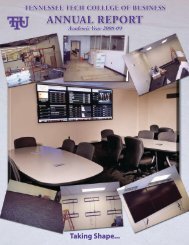 ANNUAL REPORT - Tennessee Tech University