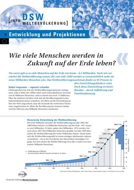 Wie viele Menschen werden in Zukunft auf der Erde leben?