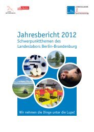 Jahresbericht 2012 - Landeslabor Berlin - Brandenburg