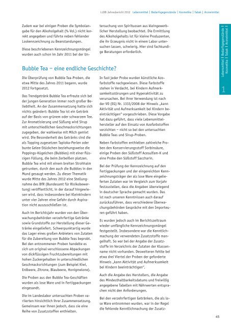 Jahresbericht 2012 - Landeslabor Berlin - Brandenburg