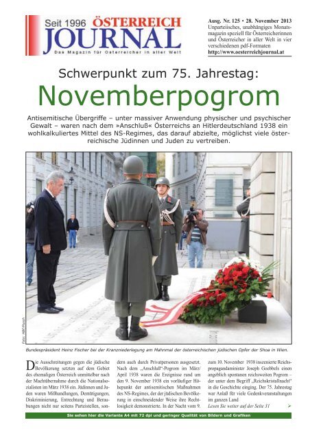 Novemberpogrom - Österreich Journal