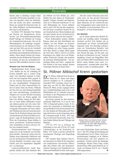 1914–2014« - Österreich Journal