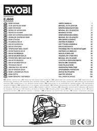 Ryobi EJ600 Electric Jigsaw Manual - Tooled-Up.com