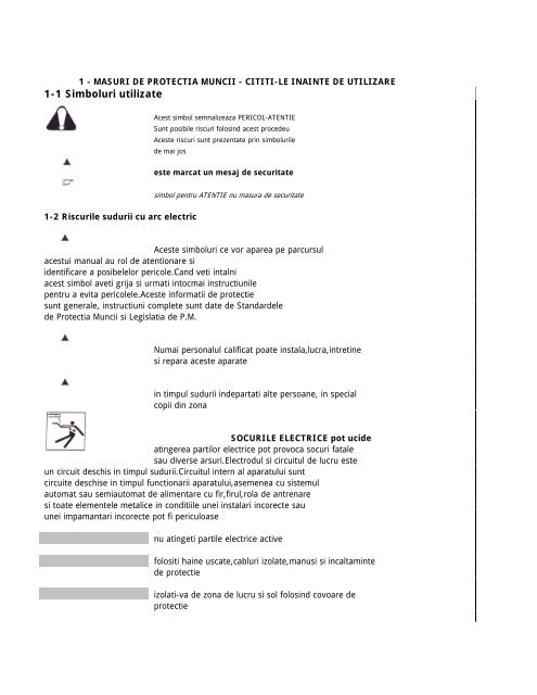 instructiuni de utilizare aparate de sudura mig 210 l - ToolsZone.ro