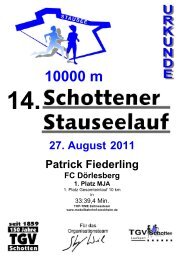 Urkunde 10km-Stausee2011 - Top-Time