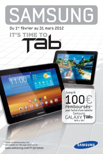 tablette Samsung Galaxy Tab 8.9 ou 10.1 - Boulanger