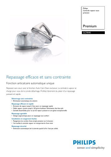 GC9040/02 Philips Centrale vapeur sous pression - Top Achat