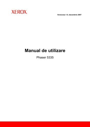 Manual de utilizare - Xerox România