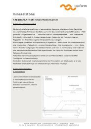 Arbeitsplatten - topform mÃ¶ssenbÃ¶ck gmbh