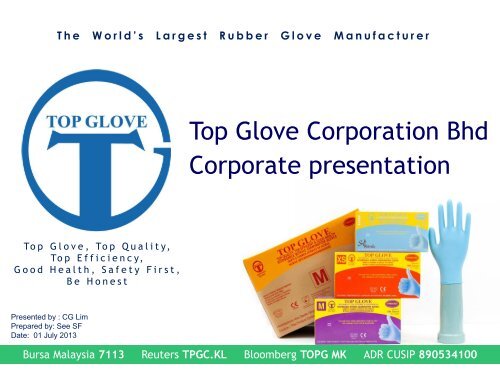 Top glove adr share price