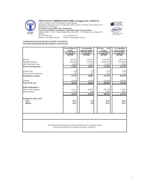 tg 4q2012 financial results pdf top glove stock in trial balance international gaap 2019
