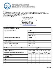 Scholarship Form - Top Glove