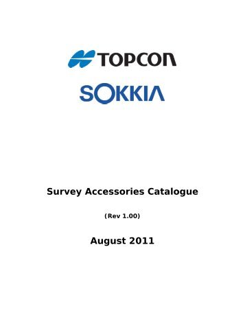 Survey Accessories Catalogue August 2011