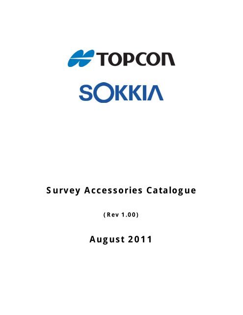 Compact Survey Case Accessory Kit Survey Accessories Catalogue August 2011