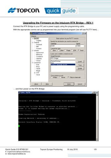 Upgrading the Firmware on the Intuicom RTK Bridge â REV.1