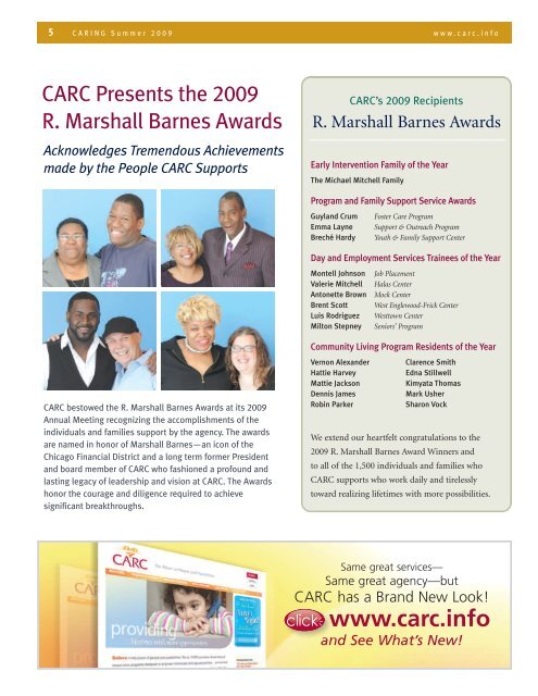 Kurt Kidder, CARC Board Member, Wins Prestigious National Award