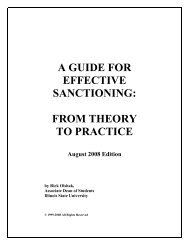 a guide for effective sanctioning - Dean of Students - Illinois State ...