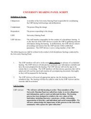 university hearing panel script - Dean of Students - Illinois State ...