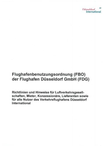 Flughafenbenutzungsordnung (FBO) der Flughafen DÃ¼sseldorf ...