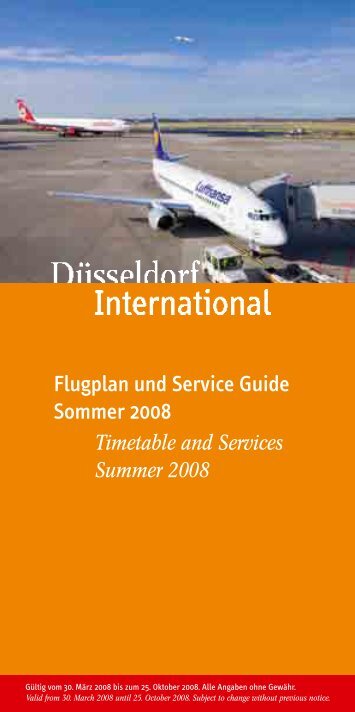 Flugplan und Service Guide Sommer 2008 - DÃ¼sseldorf