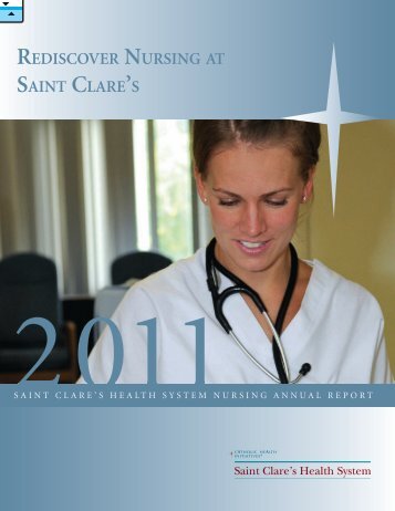 REDISCOVER NURSING AT SAINT CLARE'S - Saint Clare's Hospital