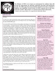 2012 September Newsletter - St. Joseph Parish