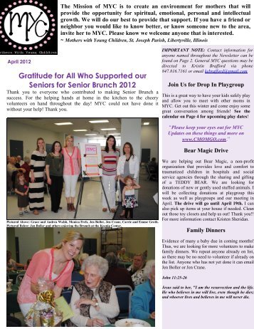 2012 April Newsletter - St. Joseph Parish
