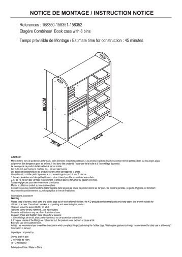 NOTICE DE MONTAGE / INSTRUCTION NOTICE - Eveil et jeux