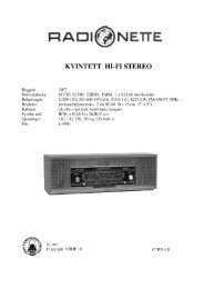 Radionette kvintett hifi stereo.rdo