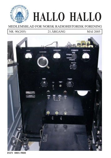 Omslag HH90(MAI 05) A4.pmd - Norsk Radiohistorisk Forening