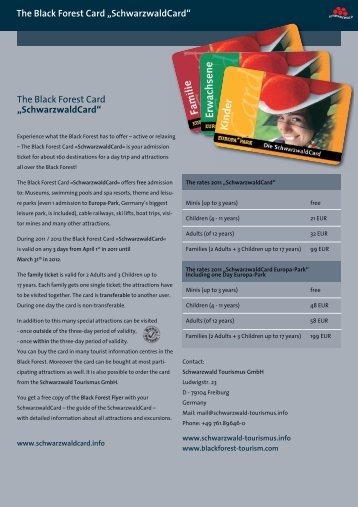 The Black Forest Card - Camping Kirchzarten