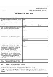 Form 1 - Urgent Authorisation