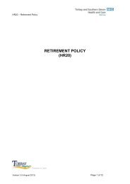 RETIREMENT POLICY (HR20) - Torbay Care Trust