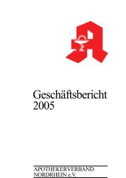 Geschäftsbericht 2005 - Apothekerverband Nordrhein