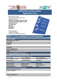 ASSISTED PLACES GRANT Application Form - Torfaen Family ...