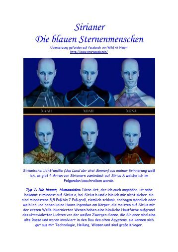 Sirianer Die blauen Sternenmenschen - Tor in die Galaxien