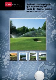 Systèmes d'arrosage pour golf et grands espaces. Guide de ... - Toro